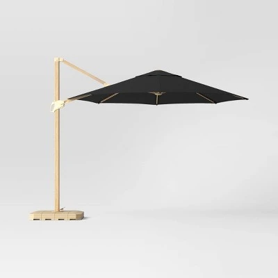 11'x11' Offset Patio Umbrella - Light Wood Pole - Threshold™ 5 11'x11' Offset Patio Umbrella - Light Wood Pole - Threshold™ - Image 5