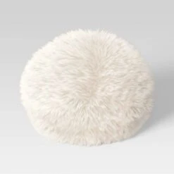 Long Faux Fur Round Throw Pillow - Threshold™ -Threshold Home Decoration GUEST d82dbe35 b8b9 4390 b987 ed4324df2419