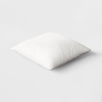 Textural Solid Square Throw Pillow Ivory - Threshold™ 2 Textural Solid Square Throw Pillow Ivory - Threshold™ - Image 2