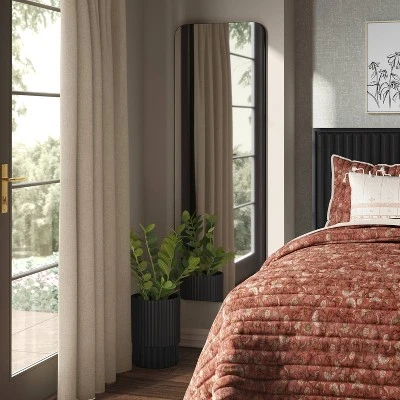 20" X 60" Infinity Full Length Mirror Black - Threshold™ 1 20" X 60" Infinity Full Length Mirror Black - Threshold™