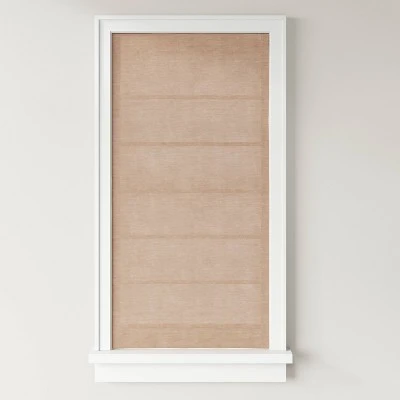 1pc Light Filtering Cordless Jute-Like Roman Window Shade Dark Natural - Threshold™ 2 1pc Light Filtering Cordless Jute-Like Roman Window Shade Dark Natural - Threshold™ - Image 2