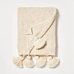 Knit Throw With Pom Tassels Throw Blanket - Threshold™ Designed With Studio McGee -Threshold Home Decoration GUEST ddd8d998 1f9c 405c 9a10 56b796d0ce31
