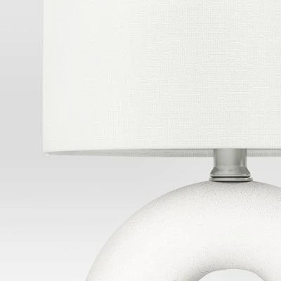 Abstract Ceramic Mini Table Lamp White - Threshold™ 3 Abstract Ceramic Mini Table Lamp White - Threshold™ - Image 3