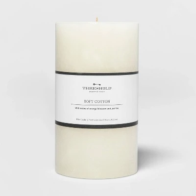 Pillar Candle Soft Cotton White - Threshold™ 6 Pillar Candle Soft Cotton White - Threshold™ - Image 6