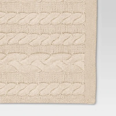 Chunky Cable Knit Reversible Throw Blanket - Threshold™ 3 Chunky Cable Knit Reversible Throw Blanket - Threshold™ - Image 3