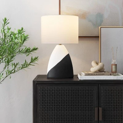 Modern Table Lamp Black/White - Threshold™ 1 Modern Table Lamp Black/White - Threshold™