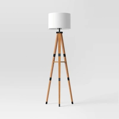 Tripod Floor Lamp With Shelf Brown Wood - Threshold™ 5 Tripod Floor Lamp With Shelf Brown Wood - Threshold™ - Image 5