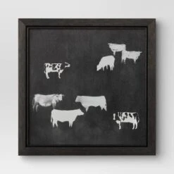 (Set Of 2) 12" X 12" Cow Collection II Framed Wall Canvases - Threshold™ -Threshold Home Decoration GUEST eba1d89c 78cc 4c5b 8c67 3a03cc2b6c22