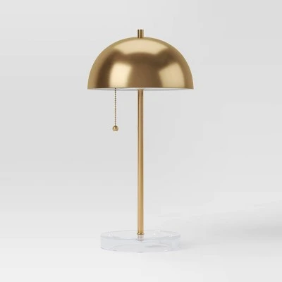 Dome Table Lamp With Acrylic Base Brass - Threshold™ 4 Dome Table Lamp With Acrylic Base Brass - Threshold™ - Image 4