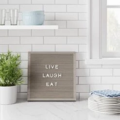 14"x 14" Wood Letterboard Gray - Threshold™