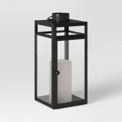 24" X 8" Decorative Metal Lantern Candle Holder Black - Threshold™ 5 24" X 8" Decorative Metal Lantern Candle Holder Black - Threshold™ -Threshold Home Decoration GUEST f7a37f39 b593 42a1 9146 273a97636d2a