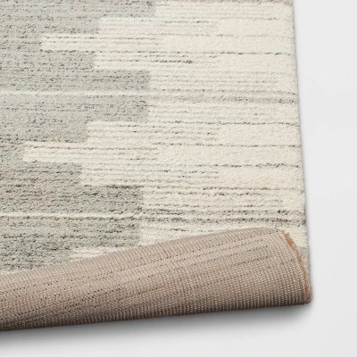 Modern Lines Plush Area Rug Cream - Threshold™ 3 Modern Lines Plush Area Rug Cream - Threshold™ - Image 3
