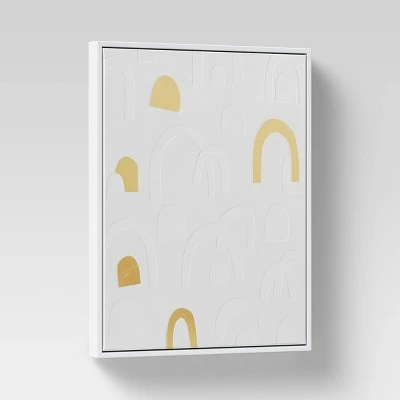 16" X 20" Rainbow Framed Wall Canvas Gold - Threshold™ 2 16" X 20" Rainbow Framed Wall Canvas Gold - Threshold™ - Image 2