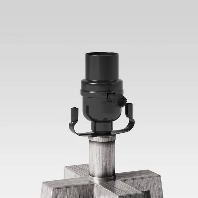 Brushed Linear Large Lamp Base Silver - Threshold™ 2 Brushed Linear Large Lamp Base Silver - Threshold™ - Image 2