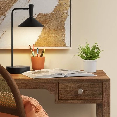 LED Wireless Charging Task Lamp With USB Black (Includes LED Light Bulb) - Threshold™ 1 LED Wireless Charging Task Lamp With USB Black (Includes LED Light Bulb) - Threshold™