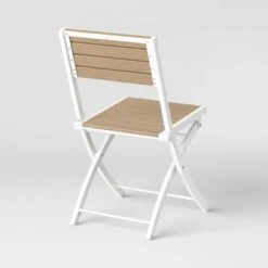 Bryant 4pk Faux Wood Folding Patio Bistro Chairs - White/Light Wood - Threshold™ 10 Bryant 4pk Faux Wood Folding Patio Bistro Chairs - White/Light Wood - Threshold™ -Threshold Home Decoration GUEST ff0c02ae c0b7 4249 800c e541509c2011