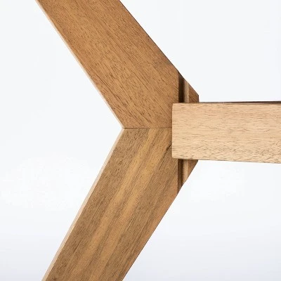 Bluffdale Wood 6 Person Round Patio Dining Table, Outdoor Furniture - Threshold™ Designed With Studio McGee 3 Bluffdale Wood 6 Person Round Patio Dining Table, Outdoor Furniture - Threshold™ Designed With Studio McGee - Image 3